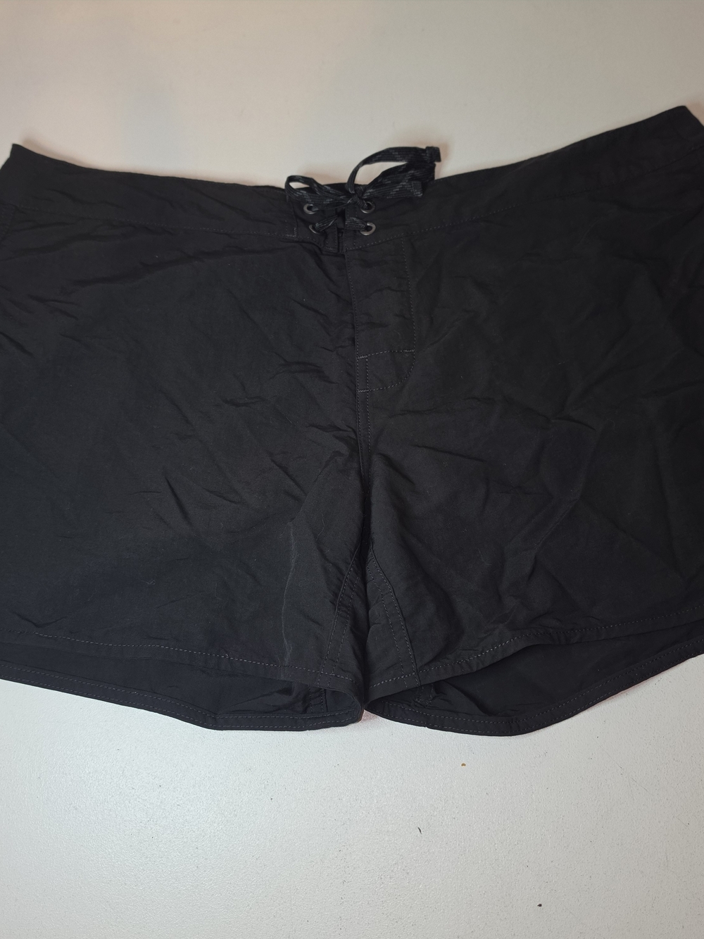 Patagonia Black Athletic Shorts with Lace Waist